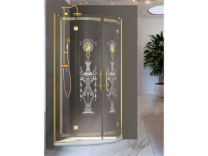 Полукруглый Хрустальный душ с распашной дверью