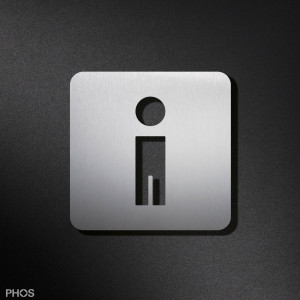 PS0301SK Пиктограмма мужского туалета с мягкими краями, 12 x 12 см. PHOS