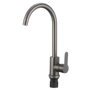 91930407 Смеситель для кухни Fmark FS8232Q поворотный излив 24.2 см цвет графит STLM-1537188