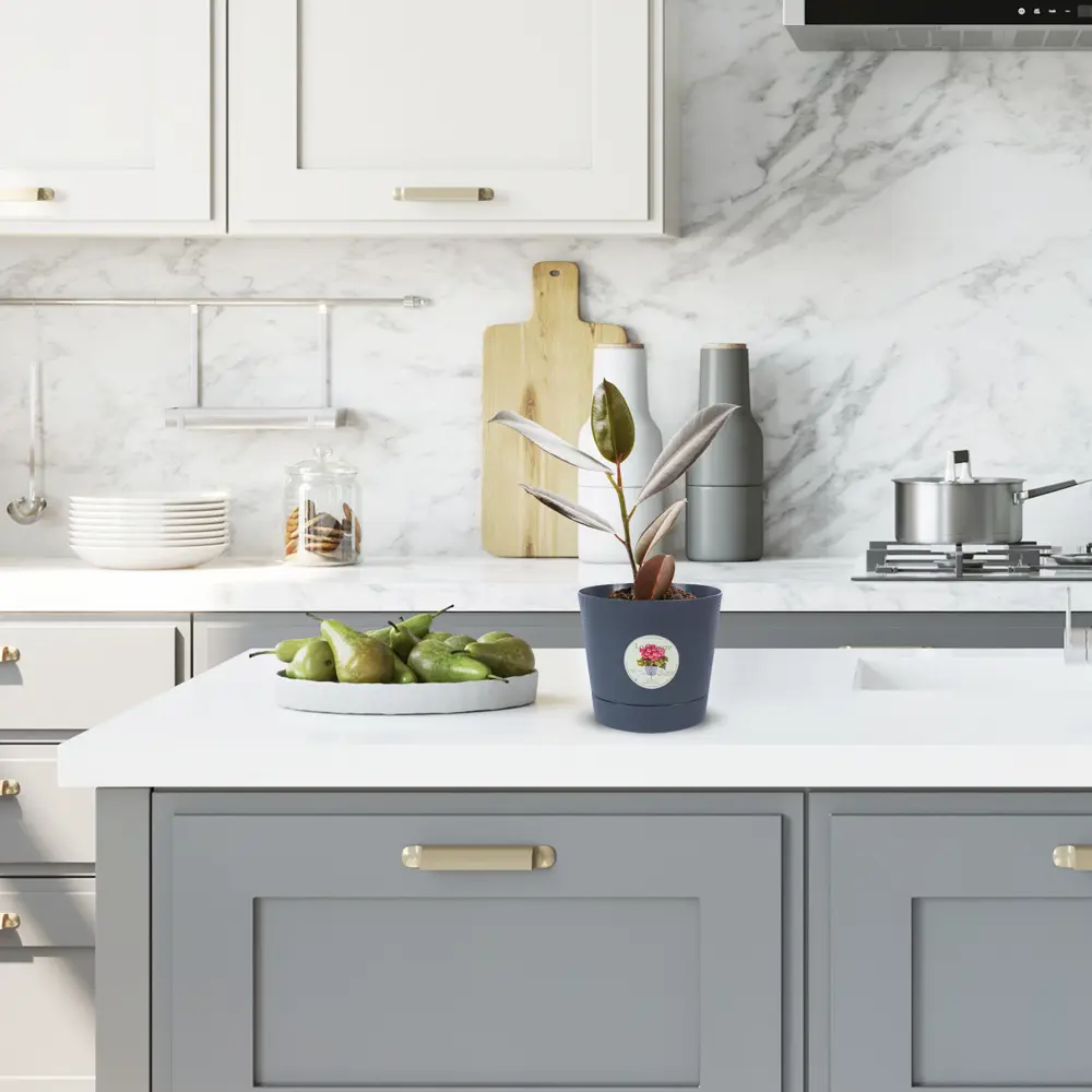 ТЕК.А.ТЕК Горшок «Партер» с системой прикорневого полива, графит 18005803 STLM-0009181 - Вид №2