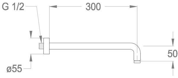 Fir Italia Настенный держатель для душа Soffioni doccia 0554142 - Вид №1