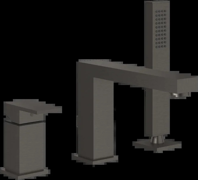 Смеситель для ванны 20037 707 Gessi Rettangolo ЧЕРНЫЙ МЕТАЛЛ BR. PVD
