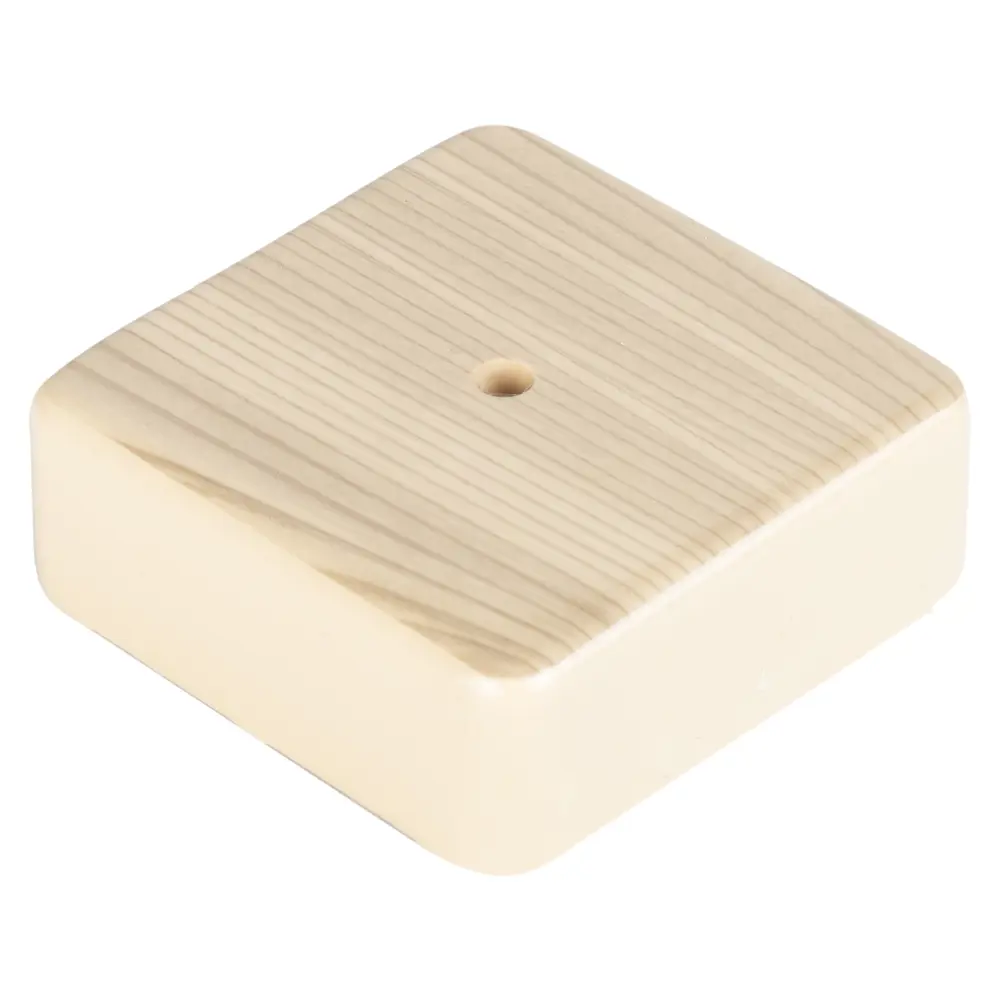 Распределительная коробка открытая TDM 75x75x28 мм 4 ввода IP40 цвет сосна STLM-2181874