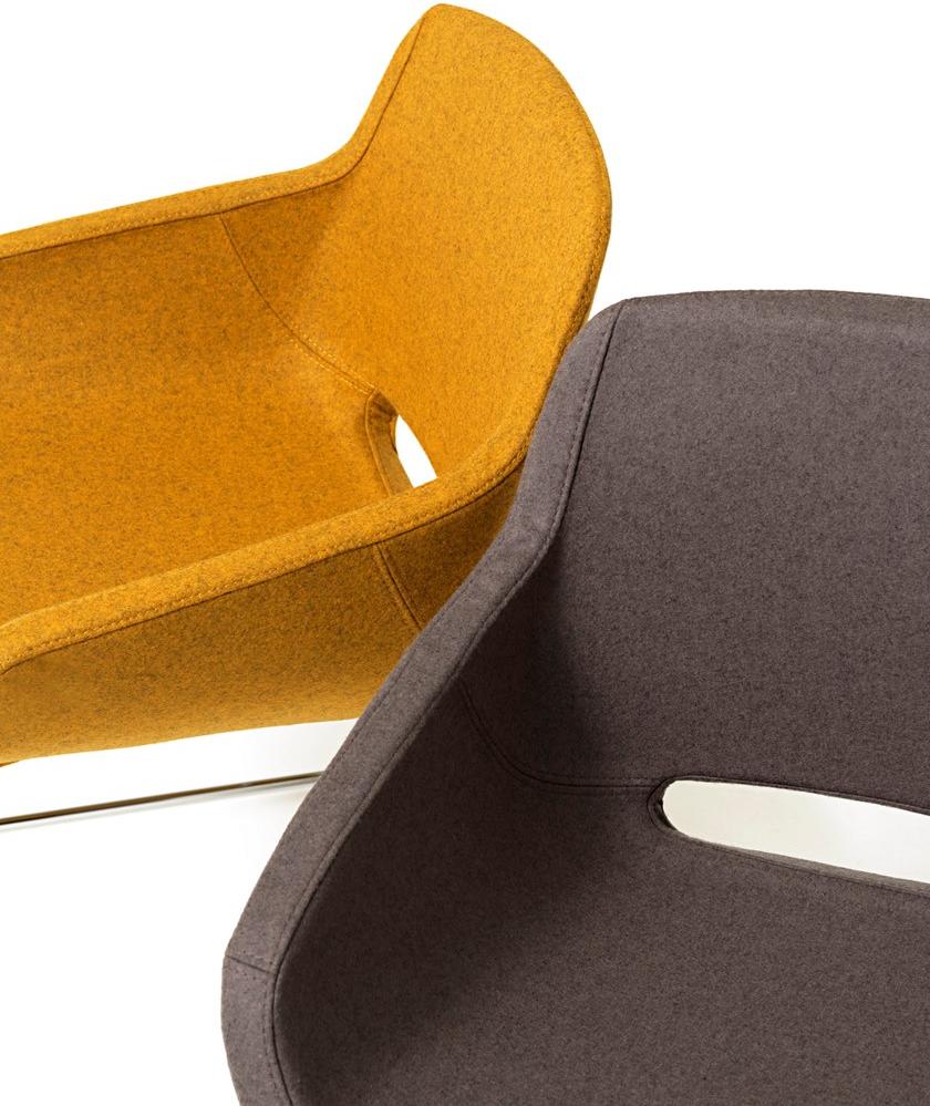 Diemme Тканевый стул на санках с подлокотниками Clea plus sun-id-1410610 - Вид №5