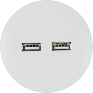 Розетка для трека 2 USB 2.1 цвет белый