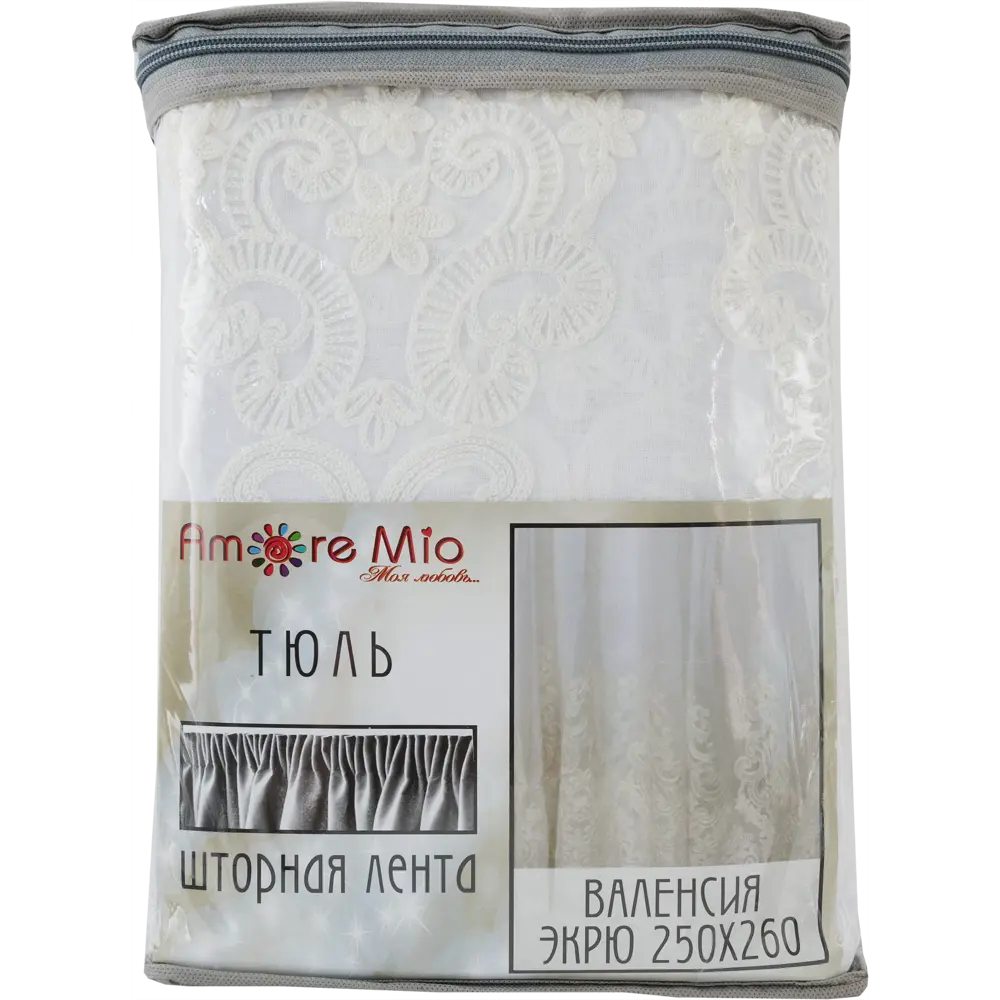 Тюль на ленте «Валенсия», 250х260 см, вензель, цвет экрю AMORE MIO STLM-2133363 - Вид №6