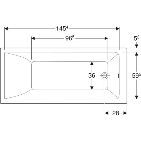 554.306.01.1 Прямоугольная ванна Geberit Renova Plan Geberit  - Вид №18