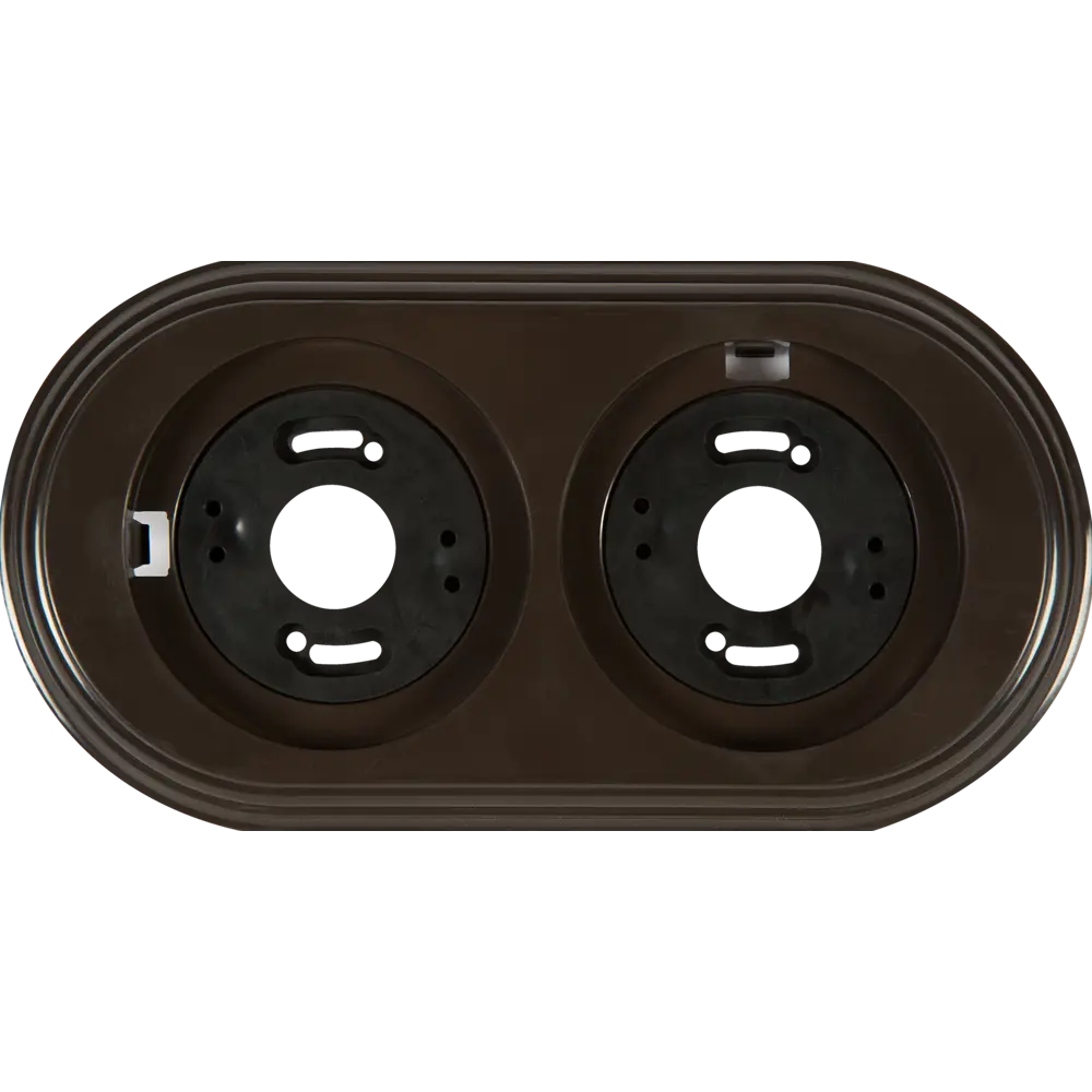 Двухпостовая рамка ELECTRALINE для розеток и выключателей в элегантном коричневом исполнении 18837811 Серия отсутствует STLM-0013131