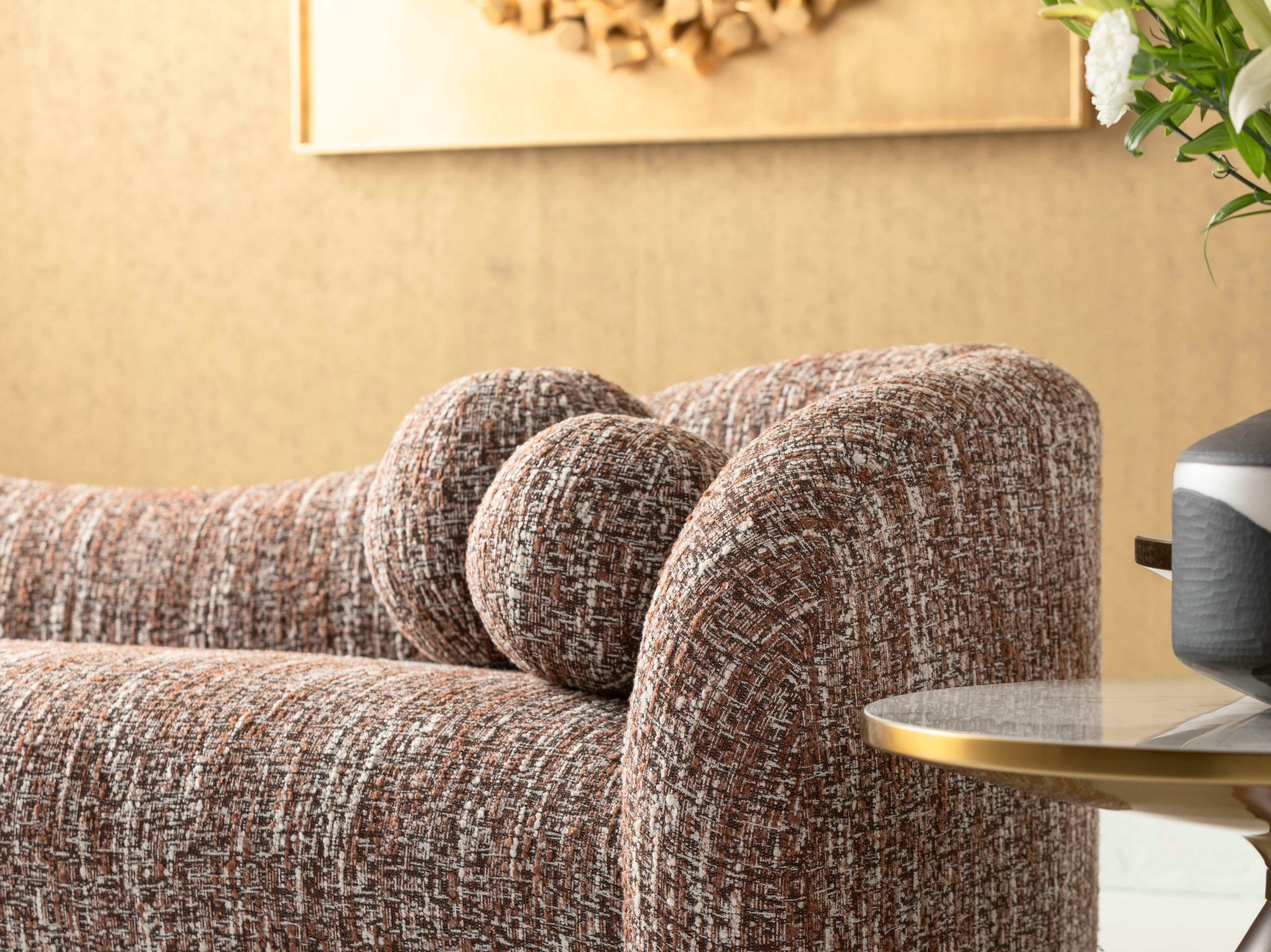 3-местный тканевый линейный диван KARE Design LIVIA ARCH-00145136 - Вид №4