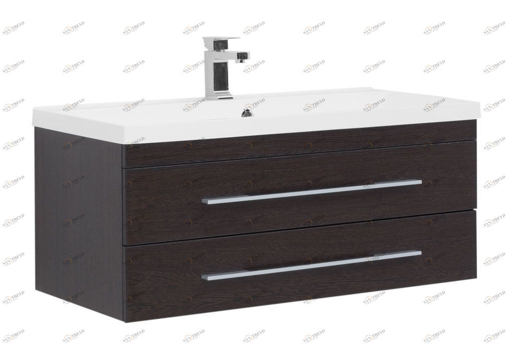 Тумба с раковиной Aquanet Нота NEW 100 венге 0017149800204096