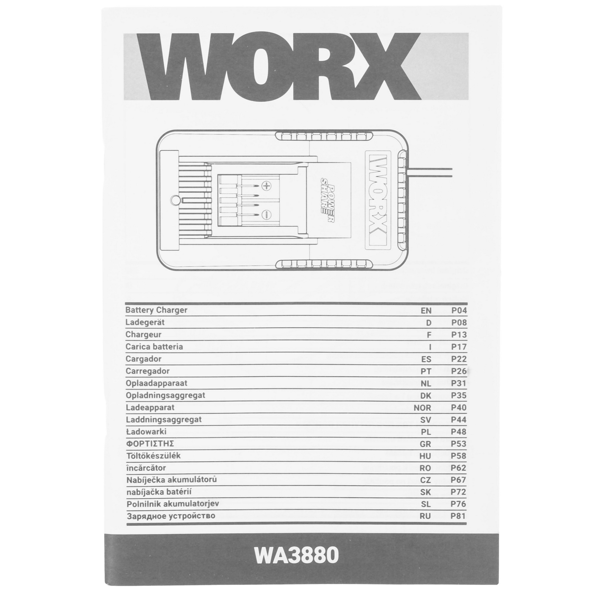 Сабельная пила WORX WX516 PowerShare 20V 9083080 STDN-0007061 - Вид №9