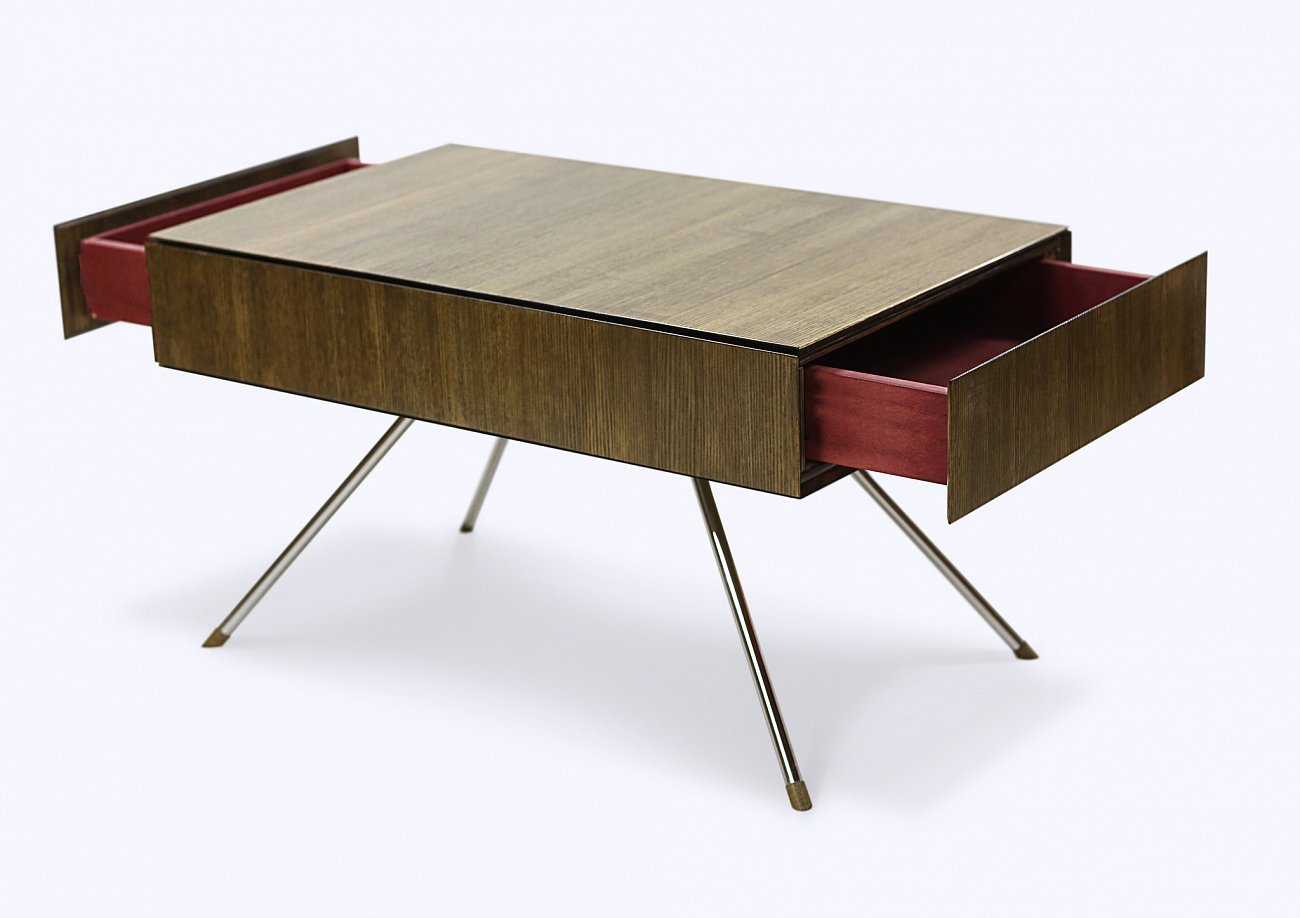 Журнальный столик деревянный с ящиками ясень PUSHA PUSHA 062915 Коричневый  - Вид №2