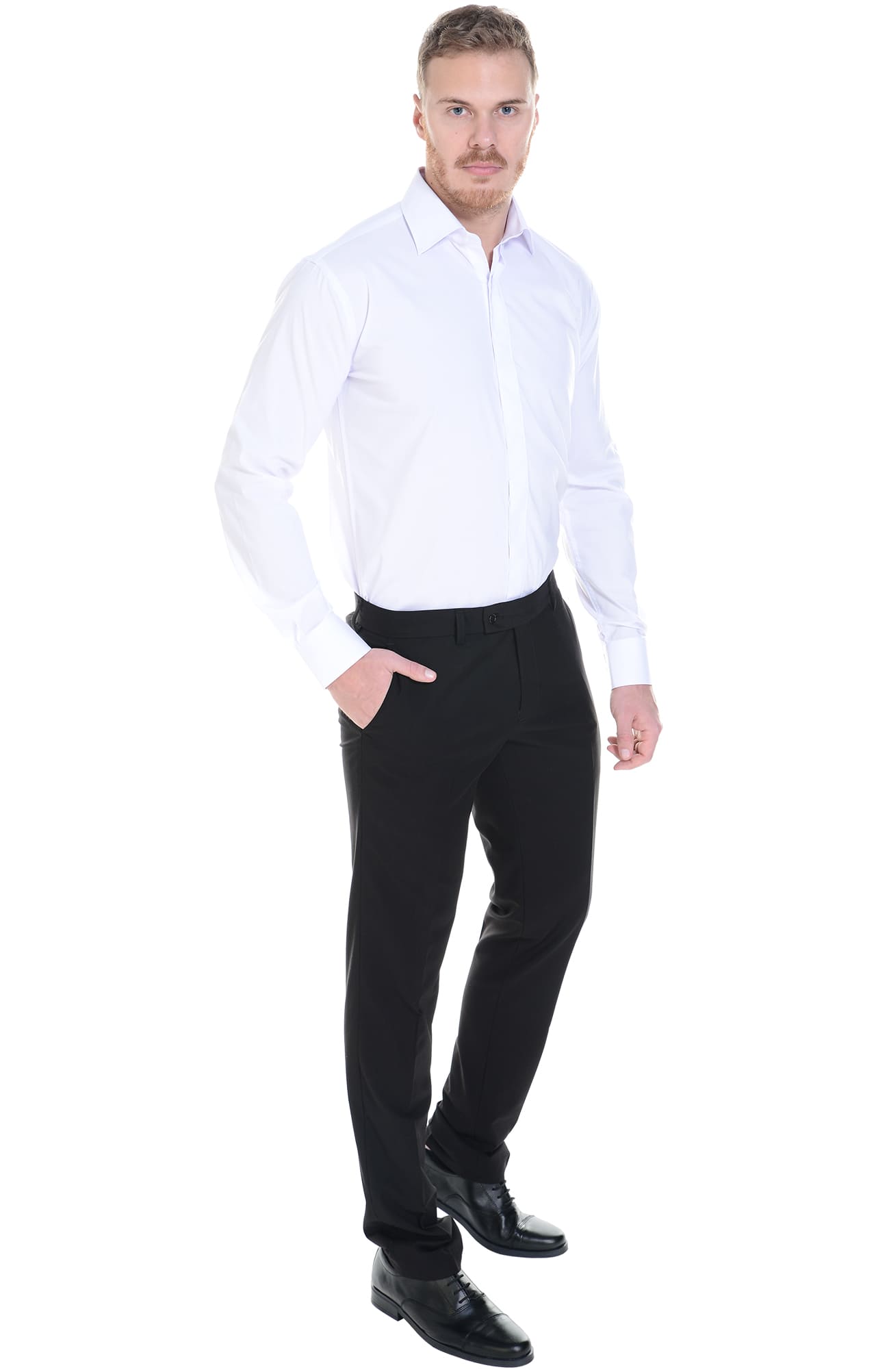 5030113 Рубашка мужская  white El-Risto  Корпоративная одежда  размер 46/182-188  - Вид №10