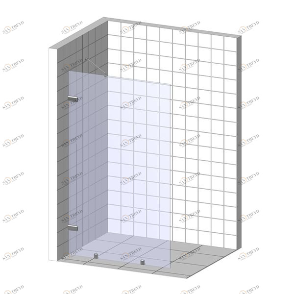 Душевая перегородка в нишу 90x200 GK-861NB стекло прозрачное 6 мм GUTEWETTER TREND DOOR 90X200GK861NB