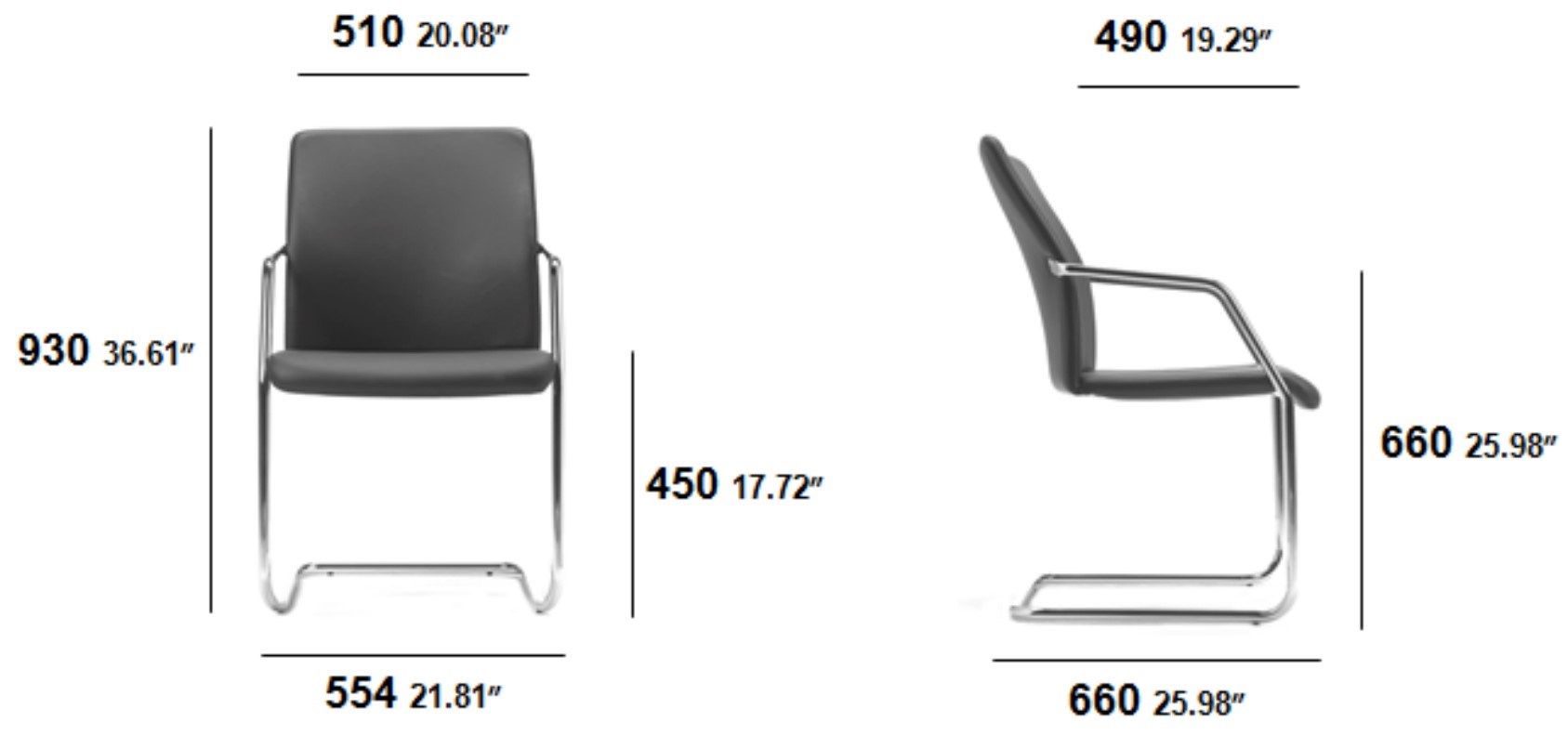 Кожаный консольный стул с подлокотниками SITIA время ARCH-00095178 - Вид №3
