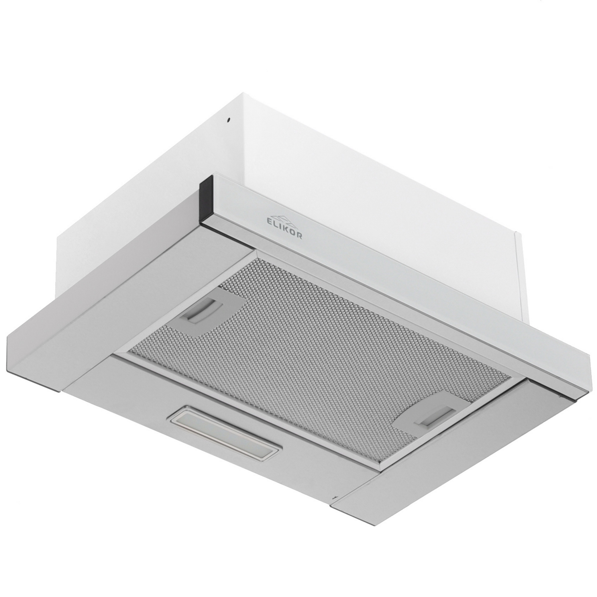 1184239 Вытяжка телескопическая ELIKOR Интегра Glass 45Н-400-В2Д серебристый/белый STDN-0122611