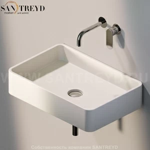 MWL609003 Подвесная раковина настенная прямоугольная Ceramica Flaminia Miniwash бежевая