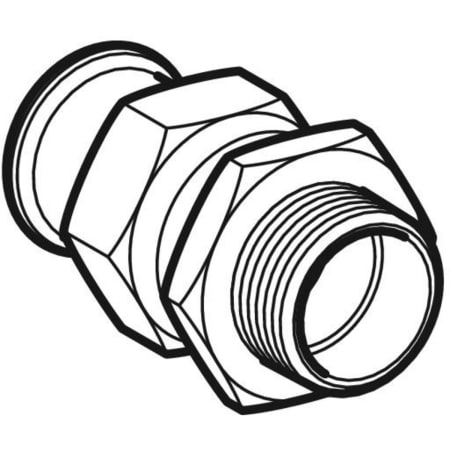 35332 Разъемное соединение Geberit Mapress из нержавеющей стали, с наружной резьбой Geberit  - Вид №1