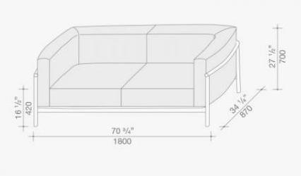 Lema 2-местный тканевый диван Taiki sun-id-1487646 - Вид №3