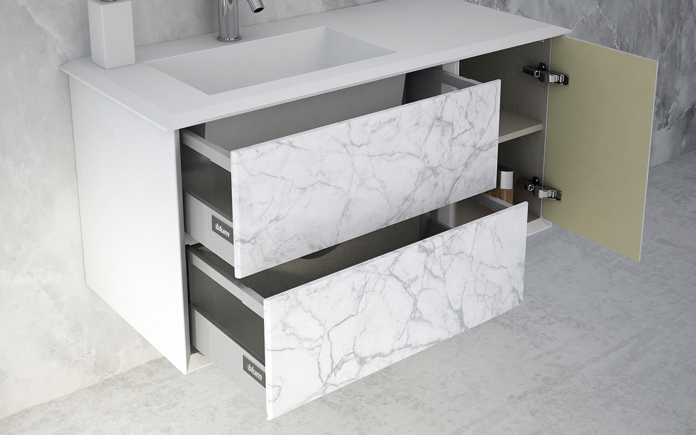 Мебель для ванной CEZARES BELLAGIO 175 White Stone - Вид №4