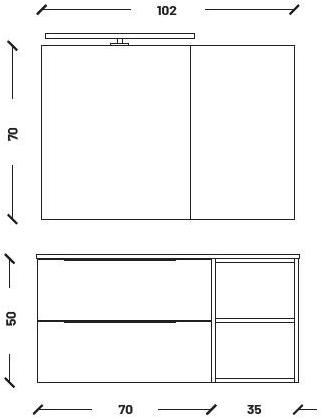 Mobiltesino Тумба под умывальник из ламината с ящиками Urban issue #2 sun-id-1443572 - Вид №2