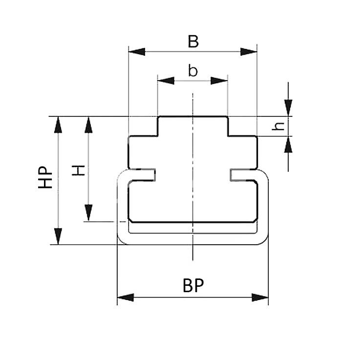 IS4392 Направляющая для цепи 06B-1 тип 1ТС H=15 L=2000 ISKRA  - Вид №2