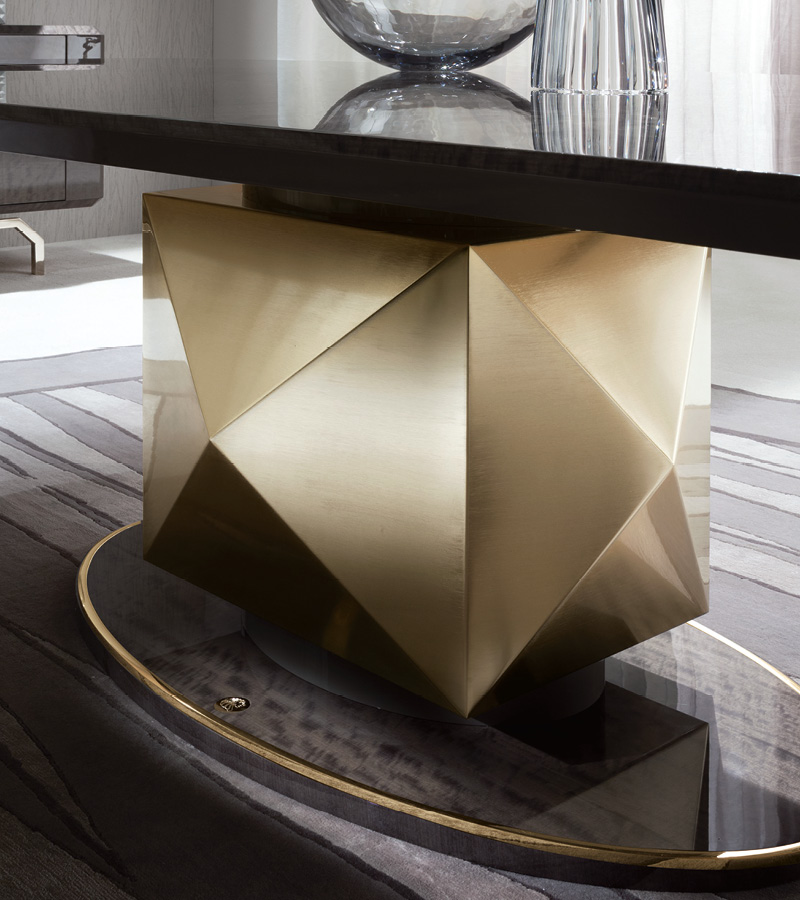 5892 Infinity прямоугольный стол с металлическим основанием в золоте - giorgio collection - Вид №3
