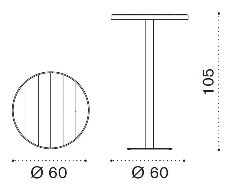 Высокий круглый садовый стол Ethimo Laren ARCH-00019164 - Вид №2