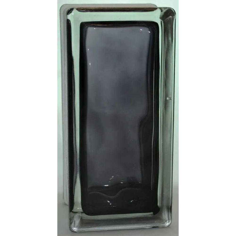 Стеклоблок Vitrablock Волна окрашенный внутри половинка цвет черный STLM-2182112