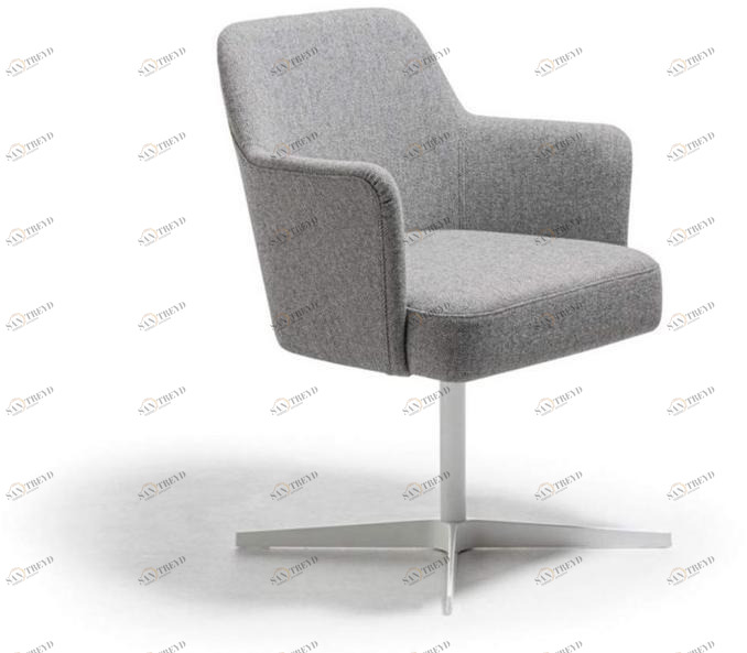 La Cividina 4-спицевый тканевый стул с подлокотниками Velour sun-id-1474322