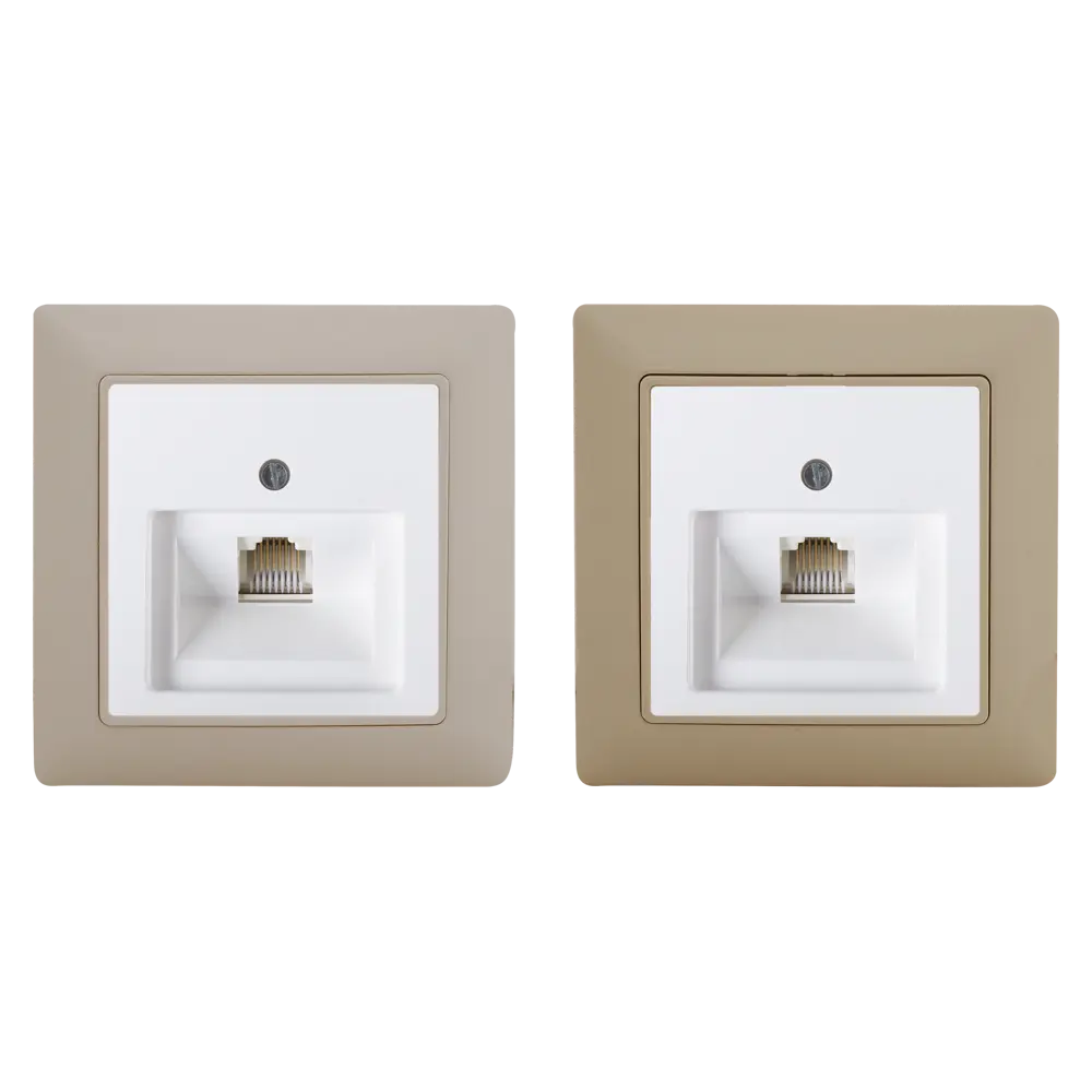 Телефонная розетка встраиваемая ABB Basic 55 RJ11, цвет белый Basic55 STLM-2078510 - Вид №1