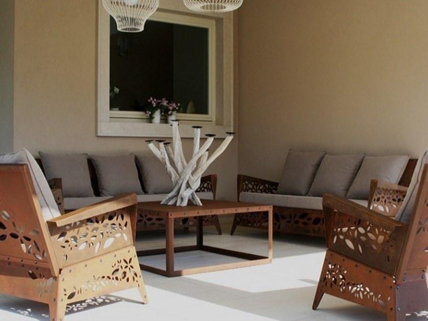 TrackDesign 3-местный диван из стали Corten ™ Hanami Dp0102000 - Вид №2