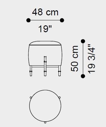 Круглый пуф из бархата и ткани ETRO Home Interiors Самарканд ARCH-00141171 - Вид №2