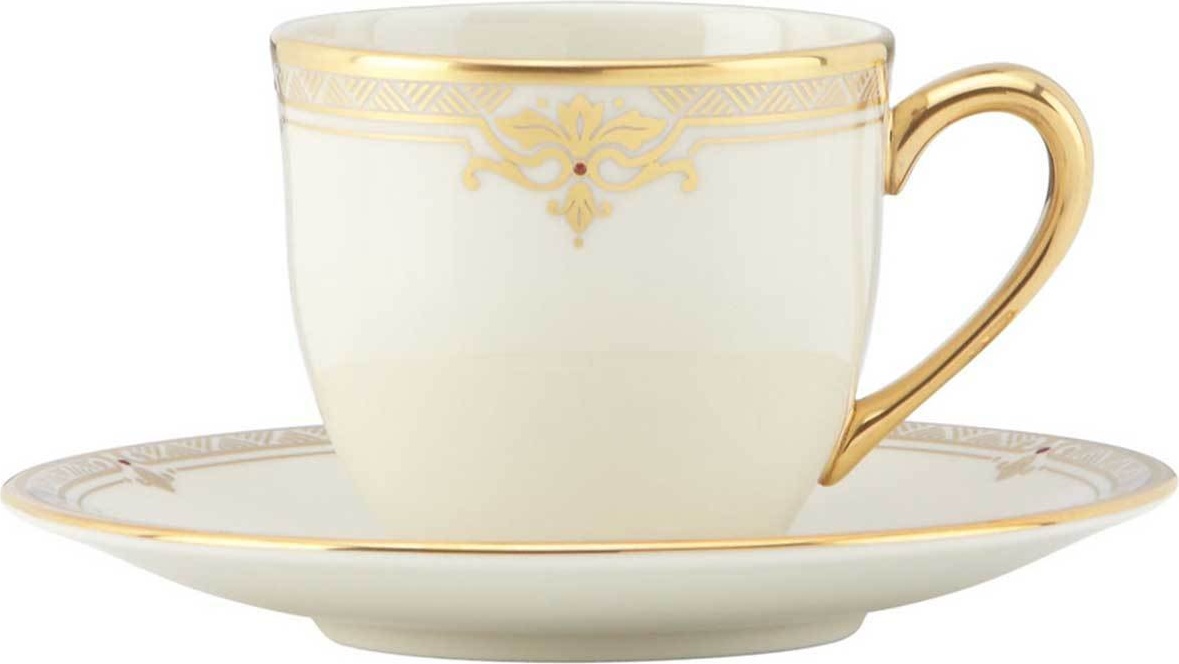 10573309 Lenox Чашка для эспрессо с блюдцем Lenox "Республика" 90мл Фарфор, Керамика 