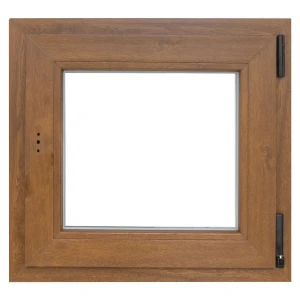 Окно пластиковое ПВХ Deceuninck одностворчатое 600x600 мм (ВxШ) правое однокамерный стеклопакет золотистый дуб