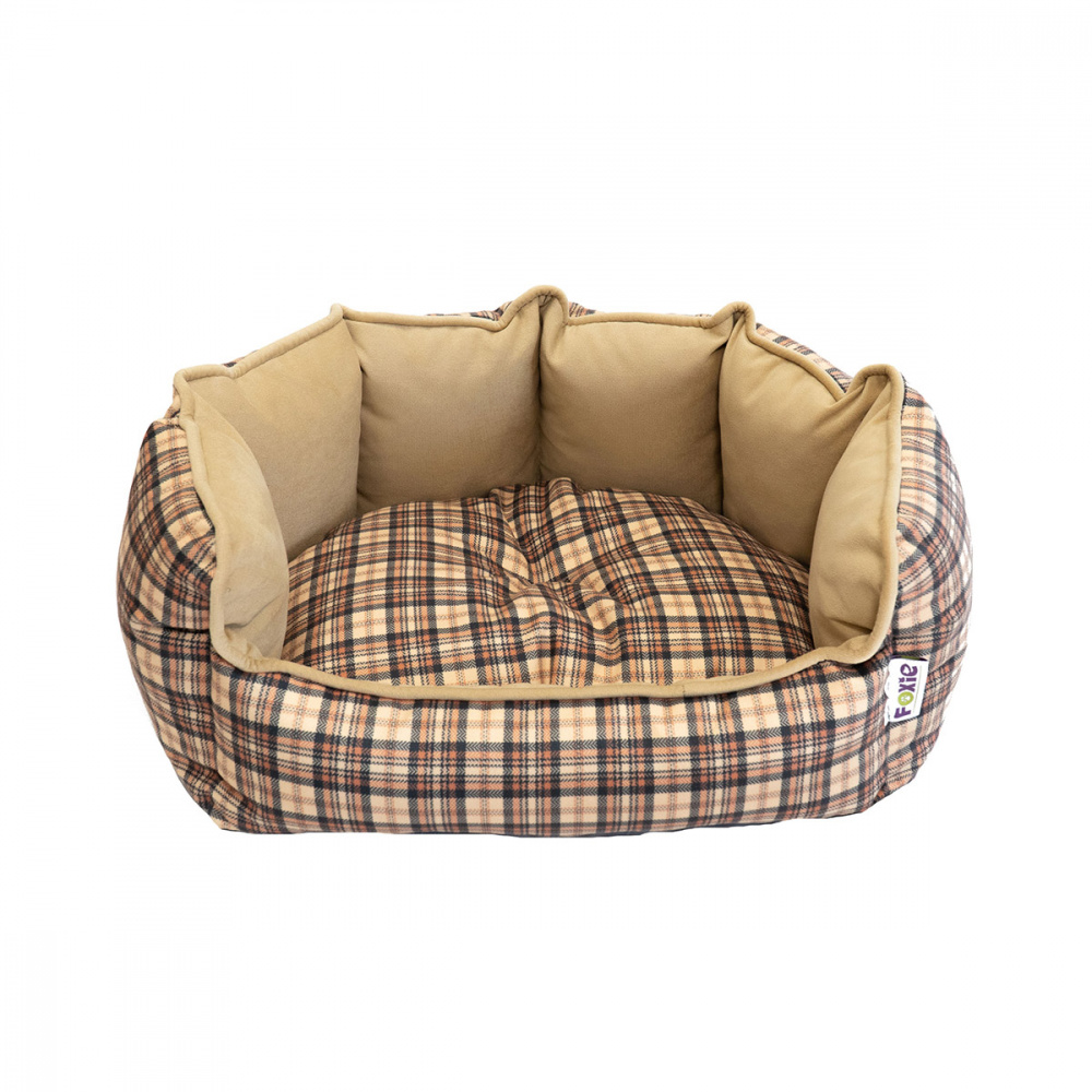 ПР0054241 Лежак для животных Geometry Клетка 43х36см бежево-коричневый Foxie 
