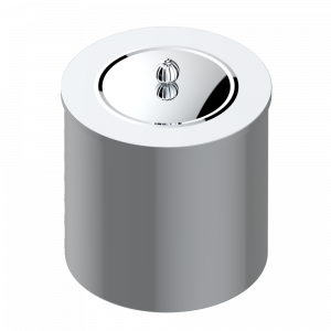 A8N-712CL WASTE BASKET WITH COVER Diameter : 200 mm Thg-paris Vogue с красной яшмой Хром