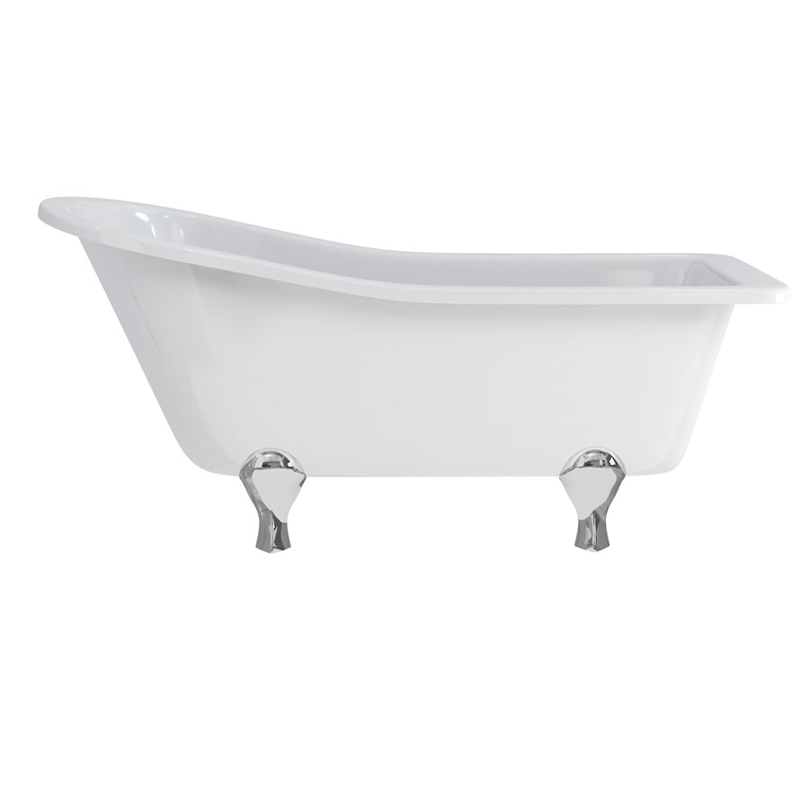 Burlington Тапочки для ванны Harewood с роскошными ножками с ножками Luxury Classic из хрома E1 L3C  - Вид №6