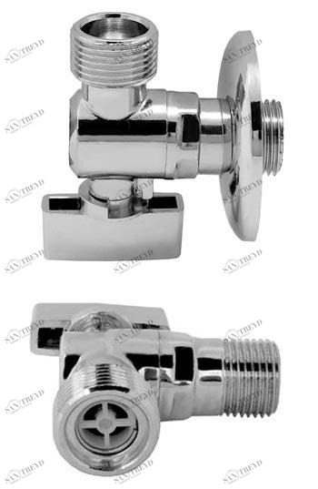 Кран угл. шаровый с обрат. клапаном 1/2-3/4 RR 261NR REMER 181655