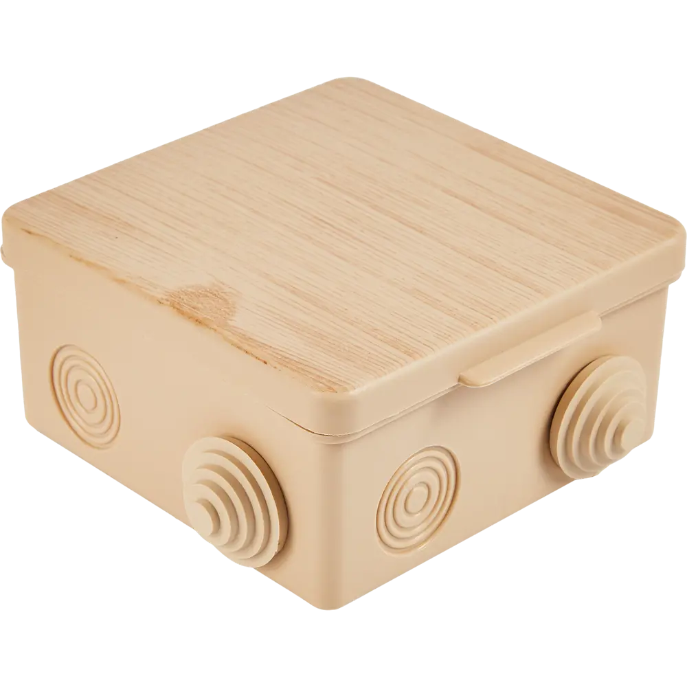 Распределительная коробка TDM открытого типа 100×100×55 мм в цвете сосна 88582220 STLM-1113574