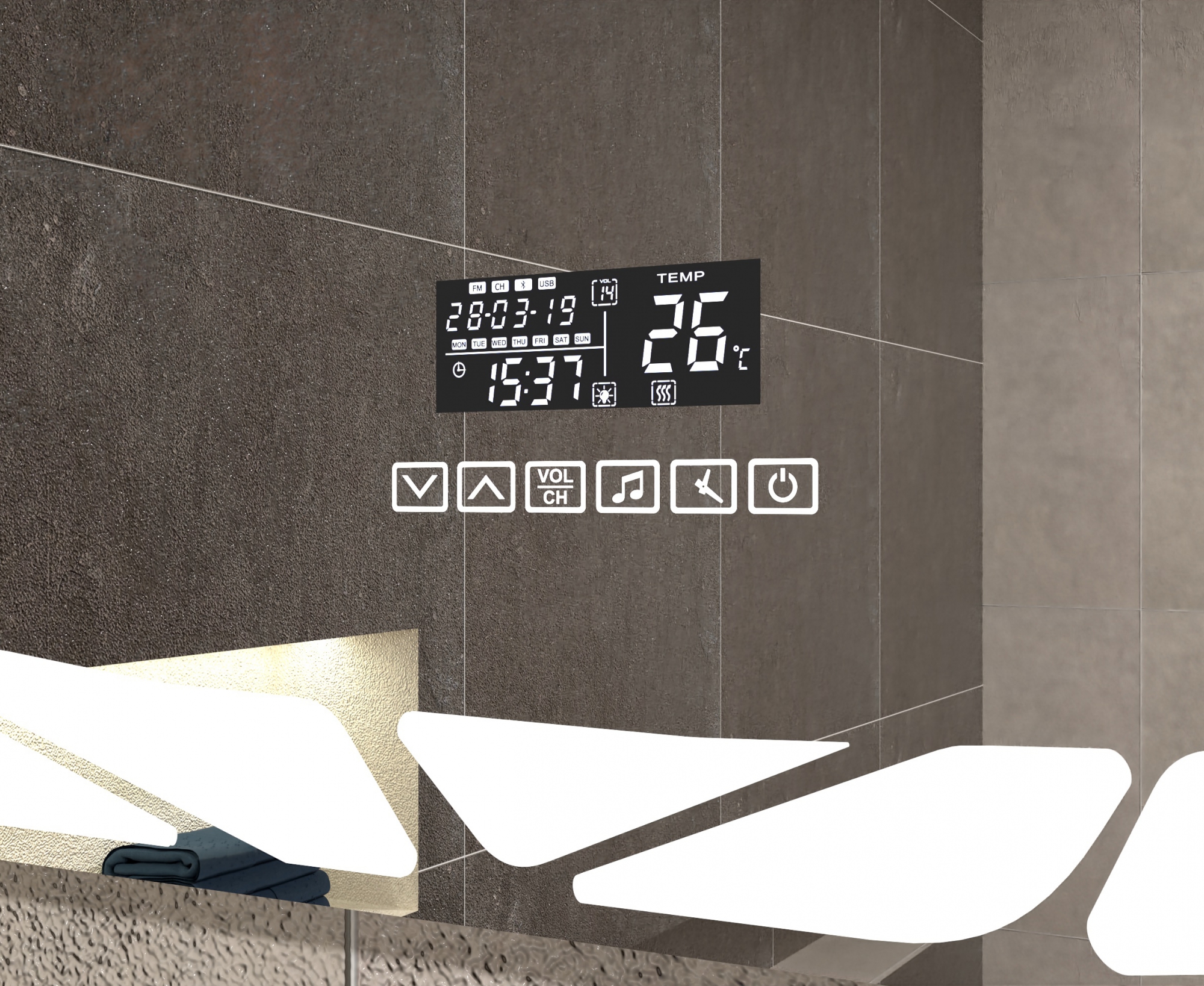 Зеркало Melissa Media Grey 600 VIGO sun-id-664577 - Вид №2