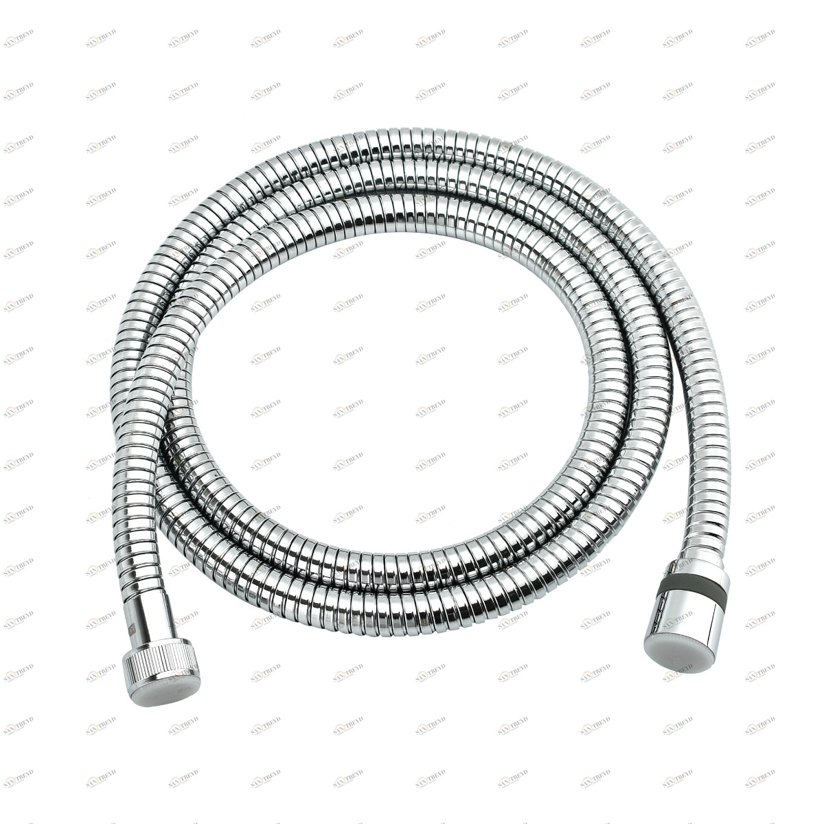 LE8032S Душевой шланг двухзагибный растяжной от 1,5 до 2 м, сталь хромированная, блистер LEMARK 