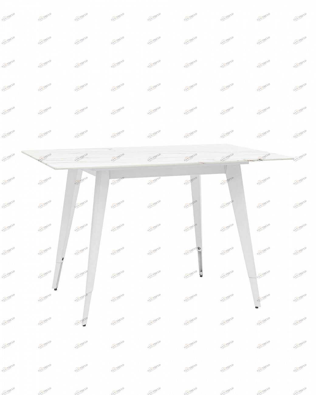 Стол обеденный со стеклянной столешницей белый с рисунком под мрамор 120х80 см "Ричмонд" STOOL GROUP  00-3958838 Белый 