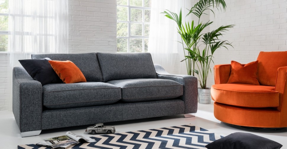 Диван MonuMini прямой серебро ICON DESIGNE MONU 178058 Серый  - Вид №1