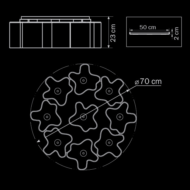 Потолочная люстра Lightstar Nubi 802090 LIGHTSTAR ДИЗАЙНЕРСКИЕ, NUBI 058264 Белый  - Вид №2