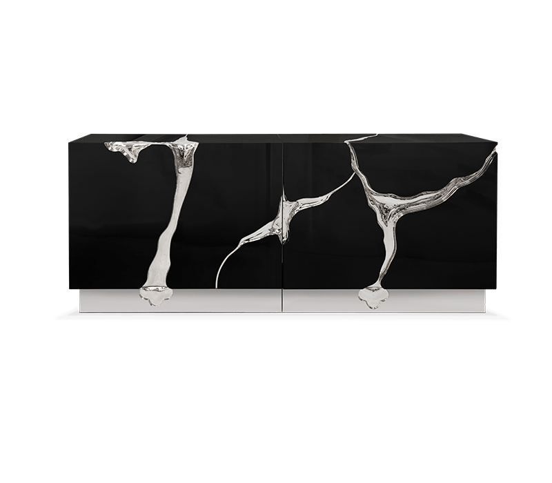 0-059 Буфет Lapiaz черный серебристый Boca Do Lobo  - Вид №5