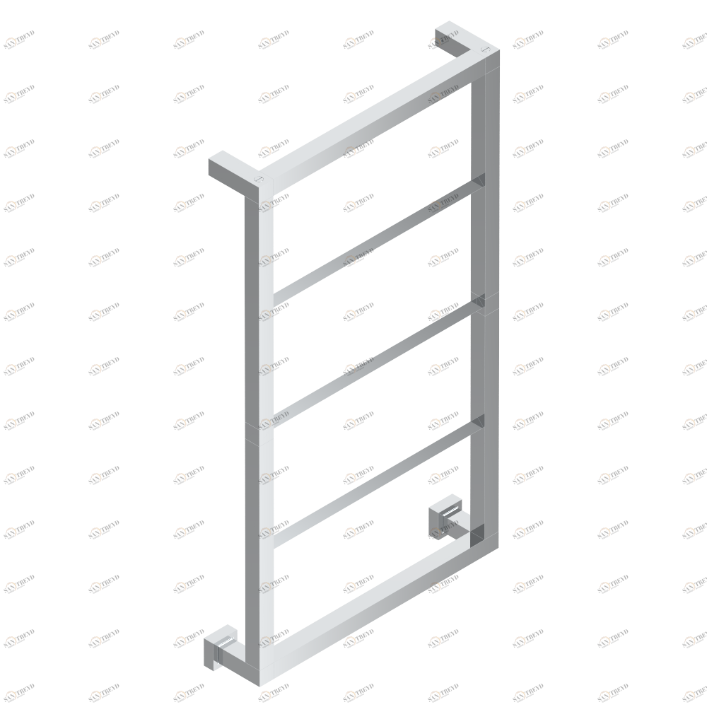 B6B-TWS5E Полотенцесушитель Современный квадратный, 5 перекладин, 520 мм x 910 мм, электрический Thg-paris Sèche-serviettes Contemporain Хром B6B-TWS5E CAT.A