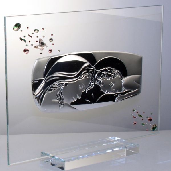 30593 CTF, икона материнства средняя, 30х25 см, цвет серебро Santreyd 