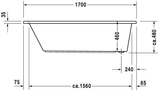 Duravit Прямоугольная встроенная ванна Daro 700028 - Вид №8