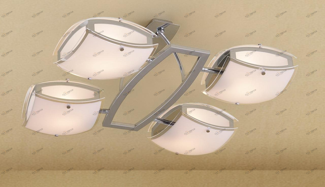 Потолочная люстра Citilux Берген CL161141 CITILUX БЕРГЕН ХРОМ 183023 Белый 